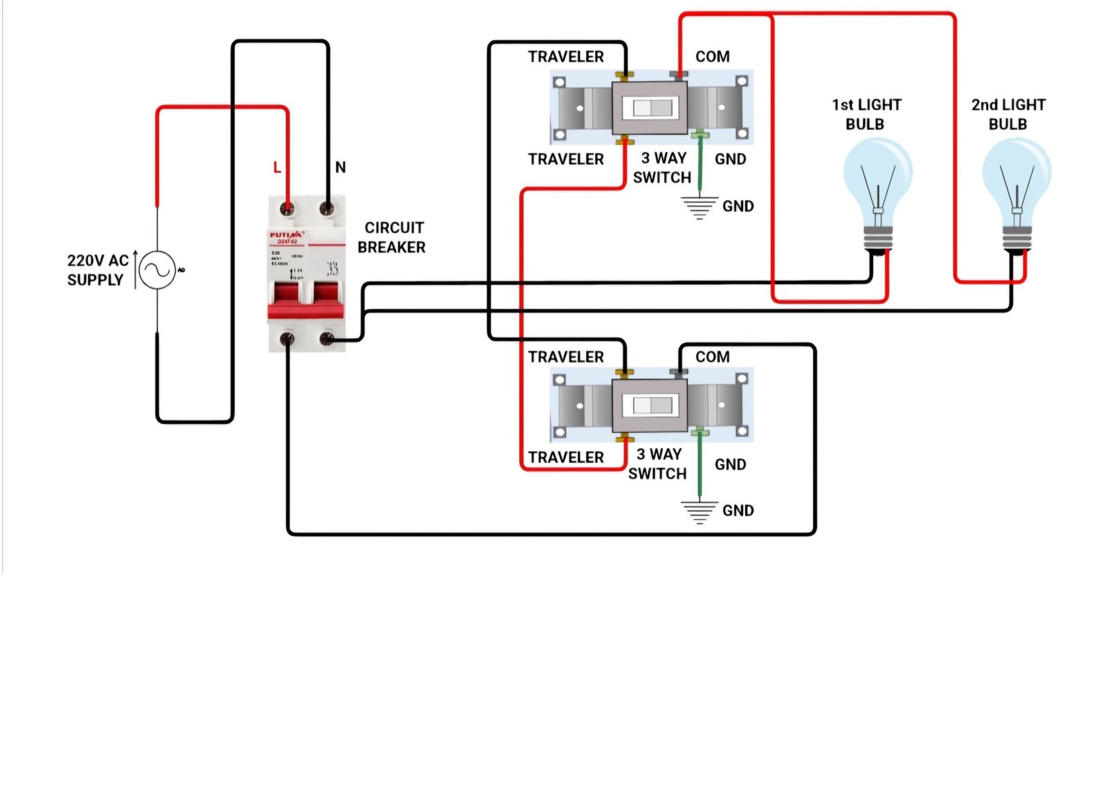 3 way switch diagram